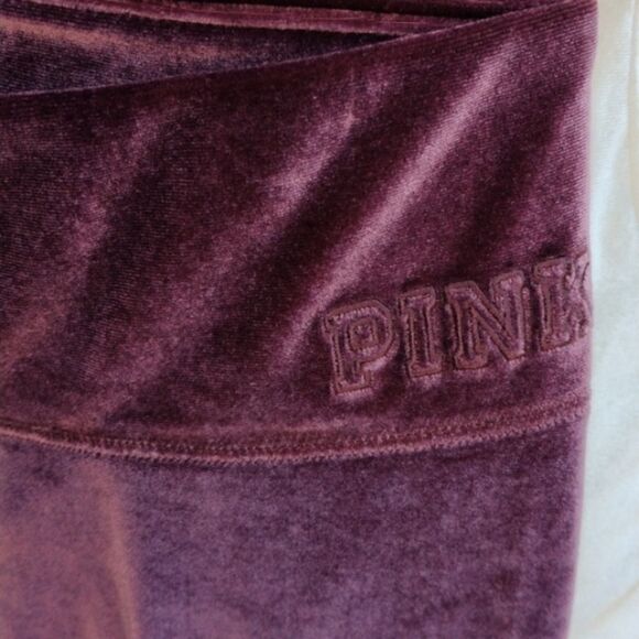 Pink Victoria's Secret Velour Leggings - Picture 2 of 7